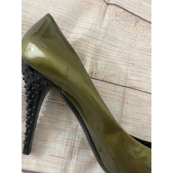 Burberry Women's Dark Nickel Patent Raised Dot Pumps - 41 (US 11) - Picture 13 of 13